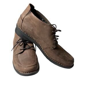 VTG Clarks Bendables Women Ankle Boot Brown Leather 11M Booties Casual Comfort